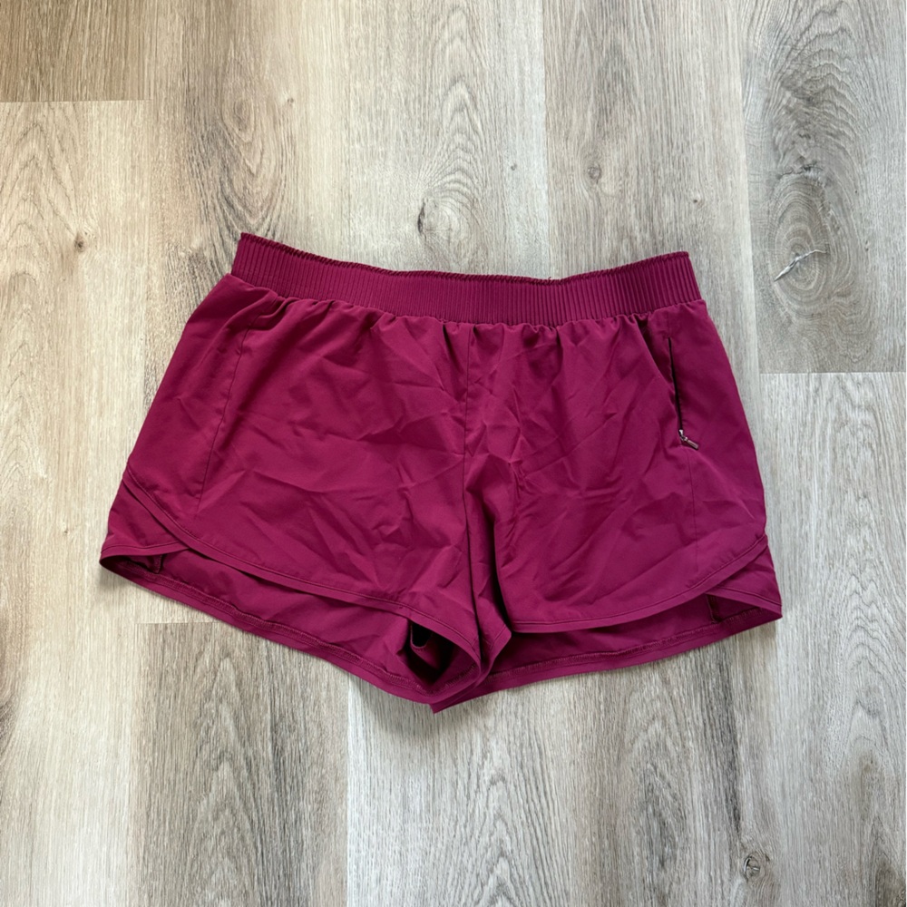 Calia Dark Red/Maroon Athletic Shorts